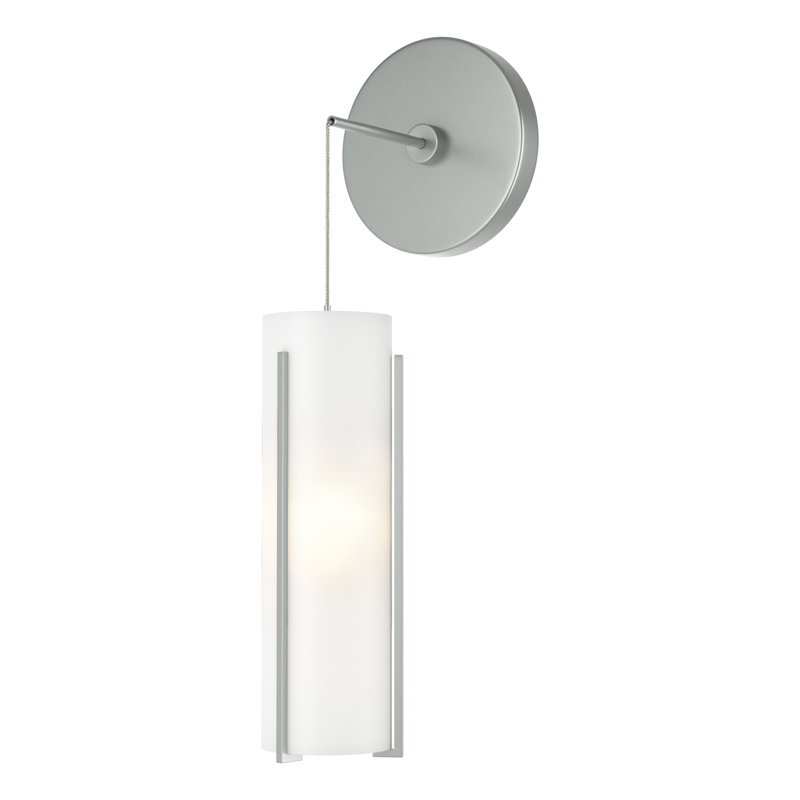 Applique murale à bras en acier 1 lumière Exos, Blanc opale, Platine rétro