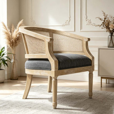 Rubber Wood Accent Chair