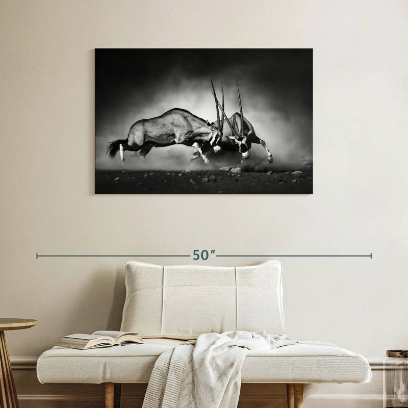Brampt Fighting Oryx, 26" H x 39" W