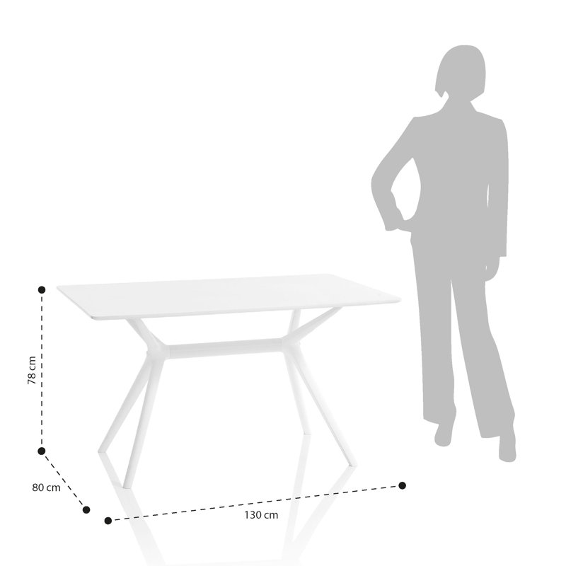 Agosta Dining Table, White