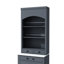 Armoire de cuisine autoportante de 83,7 pouces, gris, plateau en faux marbre, 5 tiroirs de rangement et tablette réglable pour une armoire haute et efficace, de 2, polyvalente-473059459
