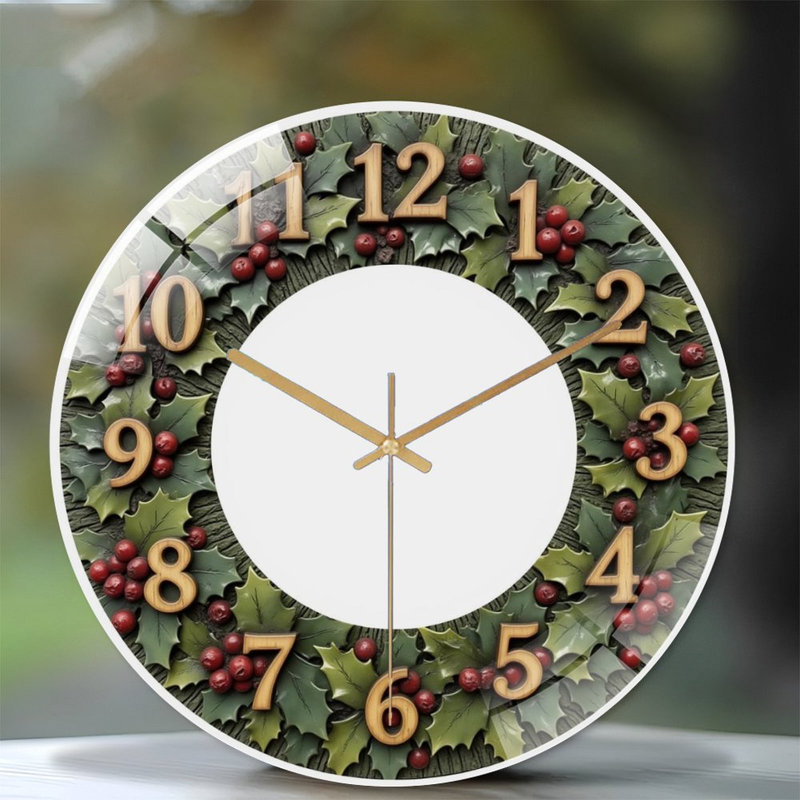 Horloge murale horloge murale en verre 12 po