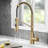 KRAUS Bolden Commercial Style 2-Function Single Handle Pull Down Kitchen Faucet-99355380