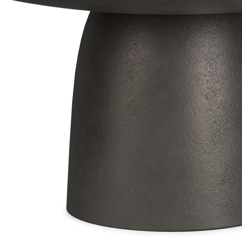 Alexa 30" Round Black Nickel Cast Aluminum Coffee Table