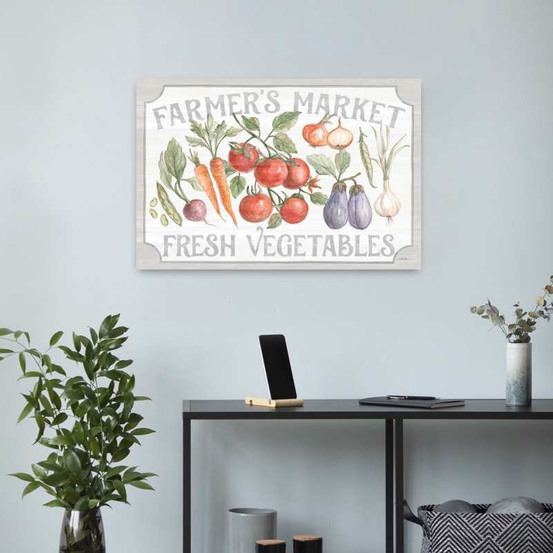 «Farm Fresh I», paysage abstrait, art mural, H 16 po x l 24 po
