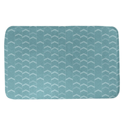 Tapis pour salle de bain lineed chevrons Stephenie