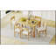 Ensemble de table de salle à manger 7 pièces pour 6 personnes, en bois massif avec chaises rembourrées pour la cuisine et la salle à manger-1342686207-1342686177