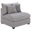 Ensemble de canapé modulaire 4 pièces avec repose-pieds Cambia, gris, 6 coussins