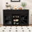 Modern Farmhouse Sideboard Buffet Cabinet with Sliding Barn Door, Adjustable Shelves and Drawers-283136923