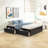 Raffaele Full Size Platform Bed with Twin Size Trundle and Two Drawers-2000242423