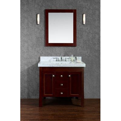 Ensemble de meuble-lavabo de salle de bain simple avec miroir 36 po Greenbrier