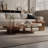 Arvante Designer Collection – Modern Cloud-Shaped 3-Piece Walnut Veneer Nesting Coffee Table Set
