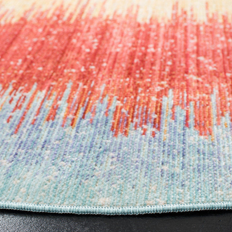 Urich Windsor Performance Striped Rug, Round 6'