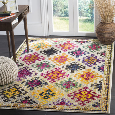 Nistler Area Rug In Purple & Yellow