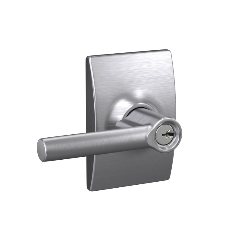 Broadway Keyed (Entry) Door Lever, Satin Chrome, Keyed Alike