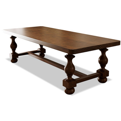 French minimalist retro solid wood dining table