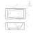 Voltaire 60 X 30 Skirted Soaking Apron Bathtub In Glossy White With Integrated Overflow And Armrest, Drain Included-113035199