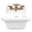 Lavabo de salle de bain mural en argile réfractaire 16,5 po avec robinet et trop-plein Nantucket Sinks-104469295-104469294