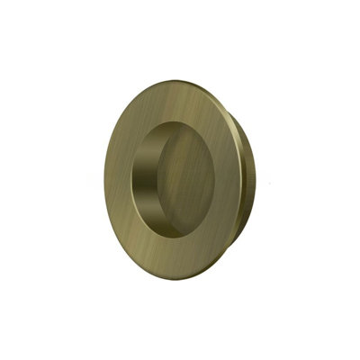 Poignée affleurante, ronde, HD, 1-7 / 8 po, laiton massif en laiton antique