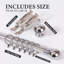 Adjustable Metal Curtain Rod Set with Finials (Set of 2)-1767099400-1767099396