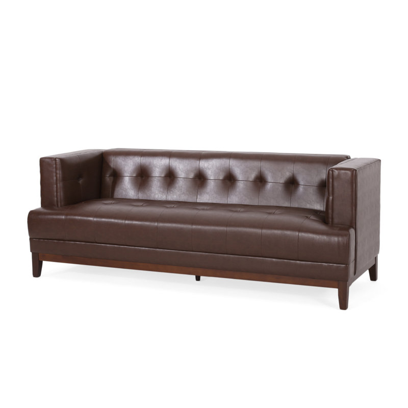 Modern Sofa 3 Seater Sofa, Dark Brown