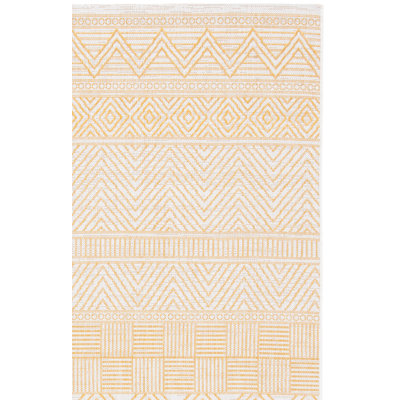 Tapis intérieur / extérieur jaune Mertens