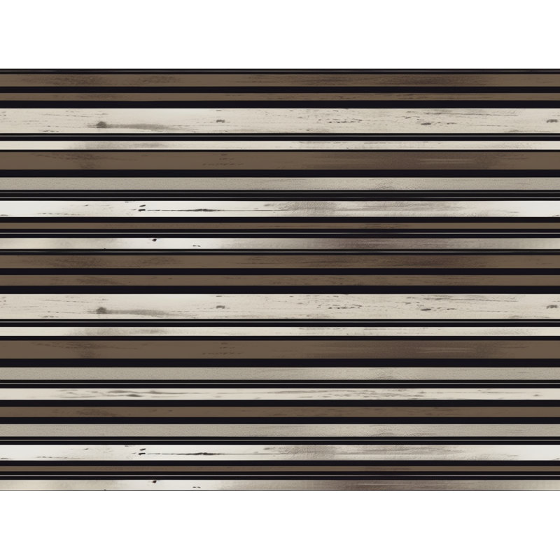 Polyester Striped Comforter, Twin Extra Long Comforter, Brown/Silver