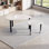 Table basse élégante en pierre frittée rotative à 360 ° avec conception emboîtable intelligente
