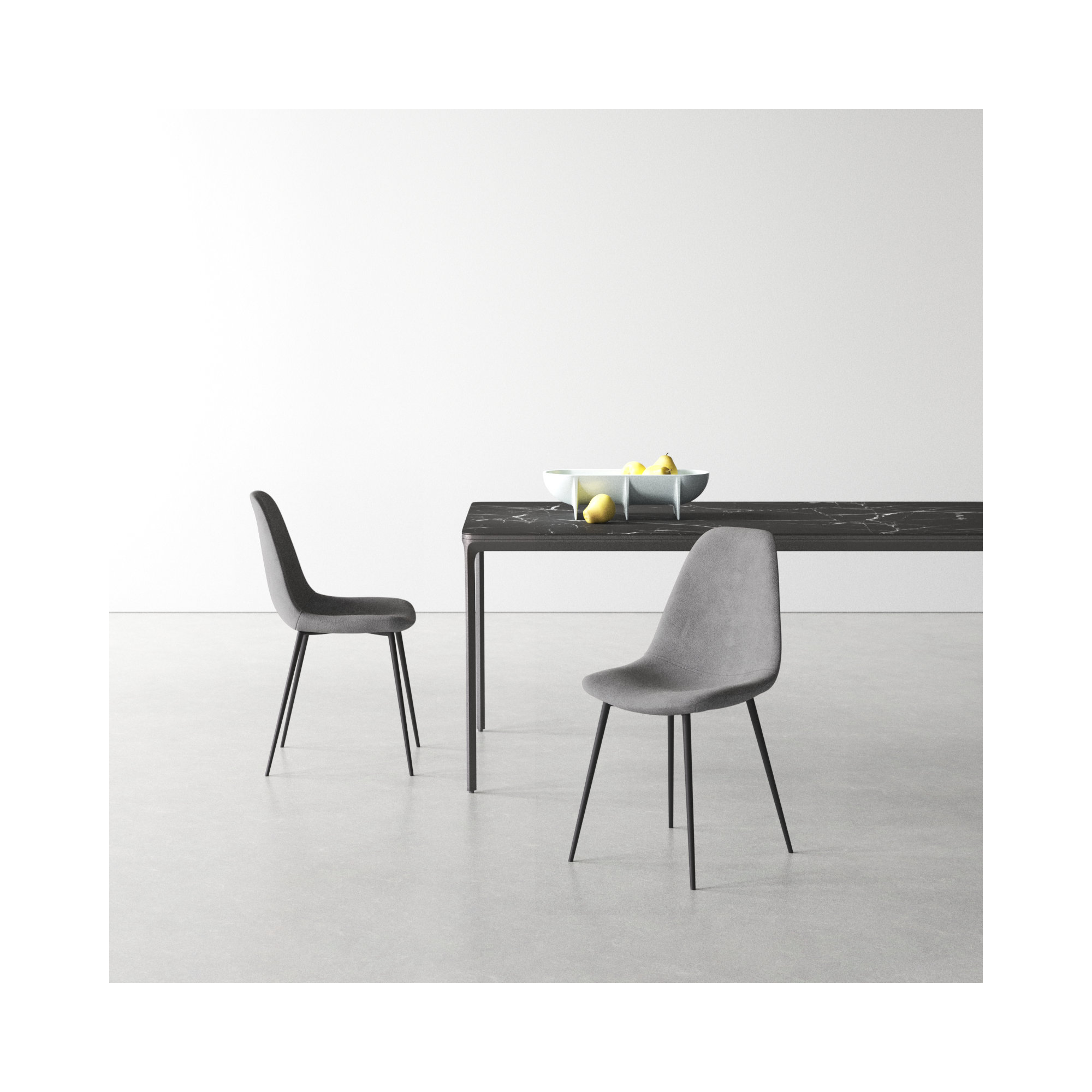 Kody Performance Velvet Dining Chair, Bella Platinum Performance Velvet