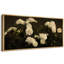 Vintage Floral Patterns " Elegant White Peonies On Dark Background Illustrations Retro Ready To Hang Painting "-101185508-111695739
