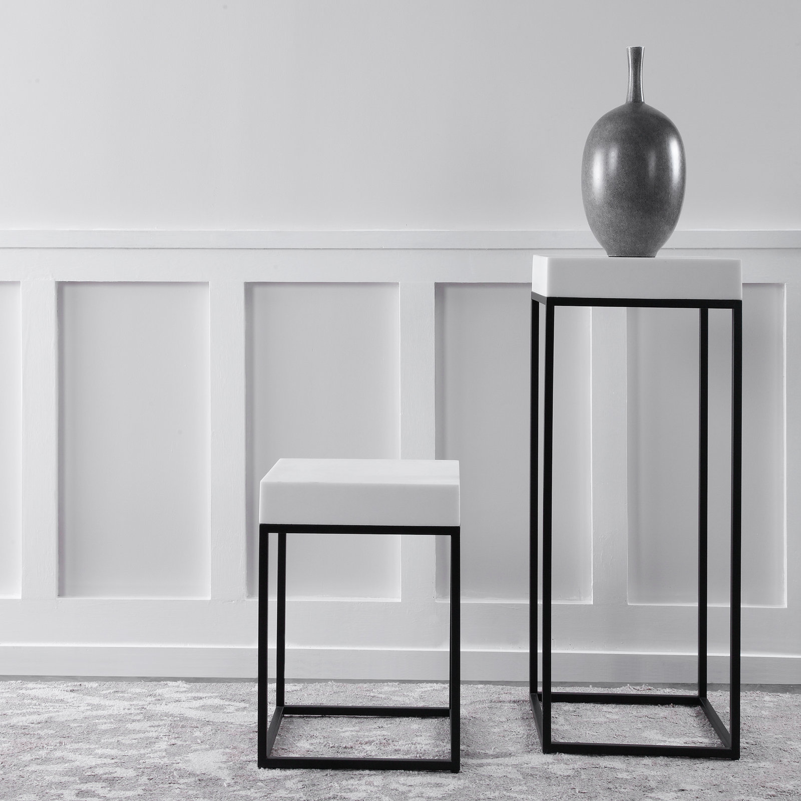 Lily Square Pedestal Plant Stand