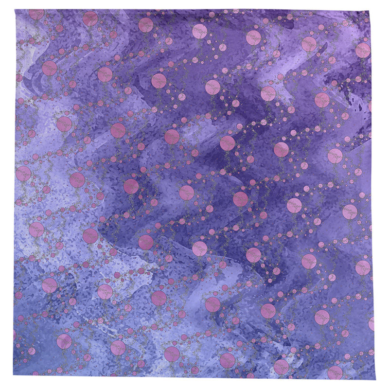 Leffel Abstract Square Tablecloth, Purple/Pink