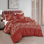 Ensemble d'édredon 7 pièces avec motif brodé, microfibre ultra douce, 100% polyester, collection de literie toutes saisons