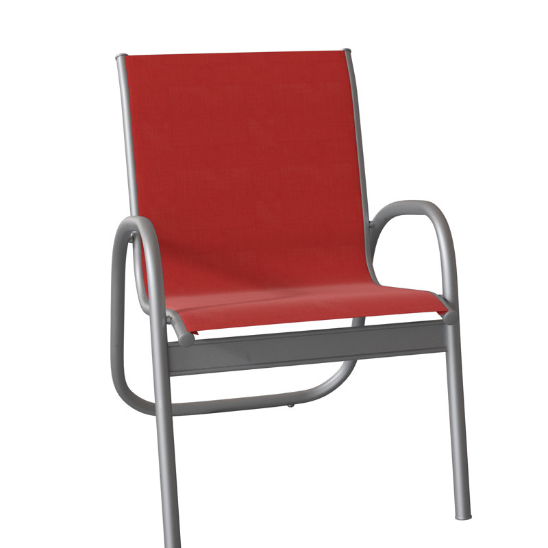 Fauteuil de patio Gardenella, Rouge 1D Sunbrella®, Désert texturé