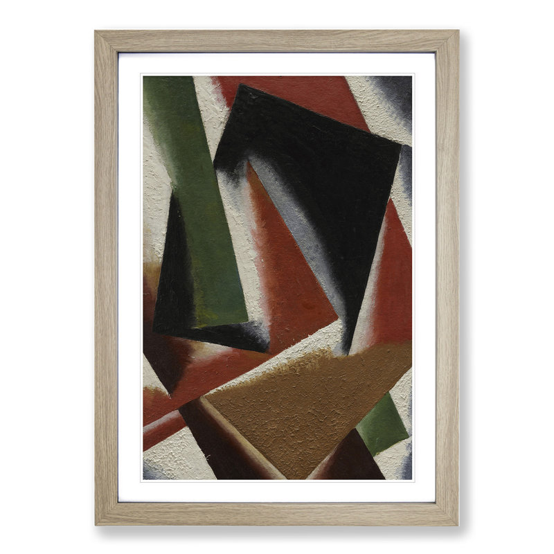 Composition Vol.9 by Lyubov Popova - Picture Frame Painting, 48cm H x 36cm W x 2cm D, Oak