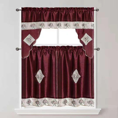 Frieslander Floral Swag Kitchen Curtain