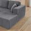 Canapé modulaire en U en forme de U, canapé modulaire compressé en velours côtelé de style minimaliste moderne, canapé-lit pour le salon, la chambre à coucher, canapé-lit confortable Comfy Space-Efficient Design-Gris