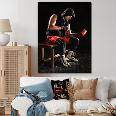 " Martial Arts Combat Warrior IV " Mixed Media and Color Photography Print