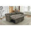 Canapé 3 places 82 po 2 en 1 avec canapé-lit et fauteuil inclinable rabattable gris foncé