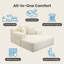 Canapé-lit convertible 2-en-1, velours côtelé moelleux rembourré avec 3 coussins, canapé-lit en mousse à compression sans cadre avec poche de rangement latérale, appartement sans assemblage pour petit salon