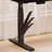 Black solid wood height-adjustable table-764977367