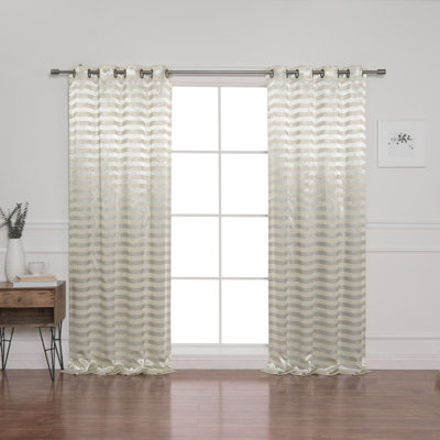 Paire de rideaux semi-transparents avec œillets Sabah