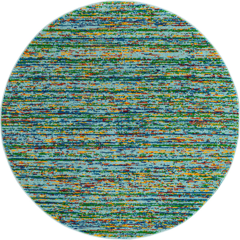 Malaija Abstract Indoor Rug, Round 5'3"