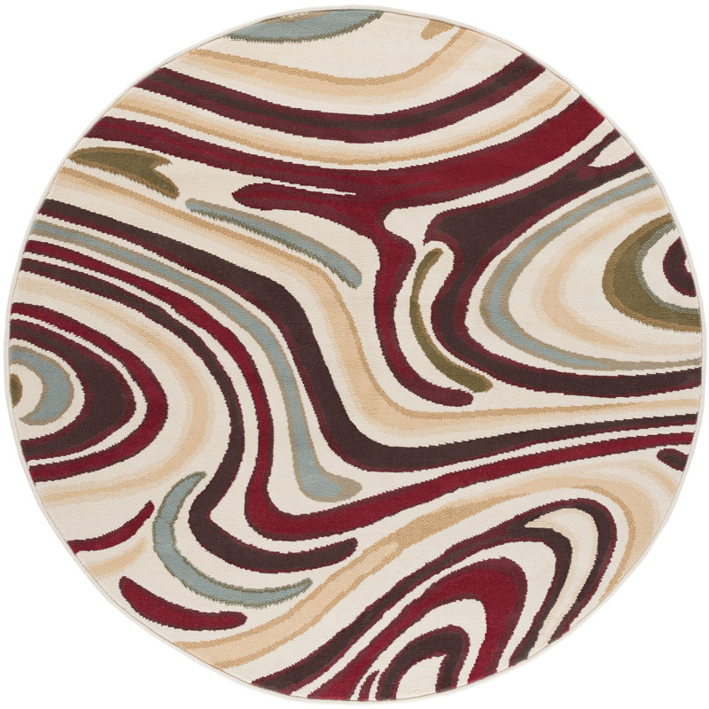 Tapis contemporain beige Wilsey, Tour 7'10"