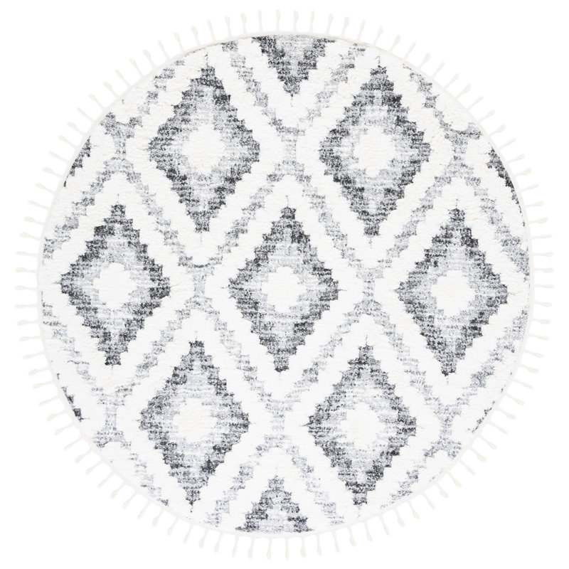 Tapis à poils longs Aidaliz Performance, Rond 6 pi 7 po