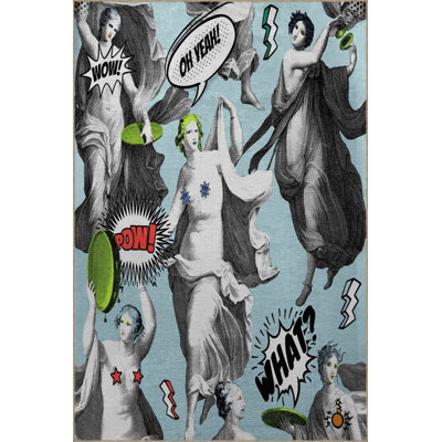 Tapis bleu lavable bleu
