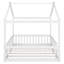 Lit double en bois avec clôture en pin, blanc, design ludique, améliore la qualité du sommeil-805073674-805073675