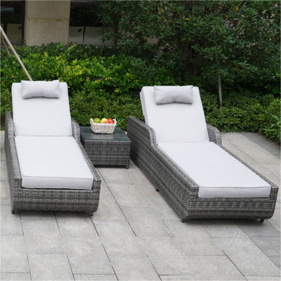 Chaise longue inclinable avec coussin Elia