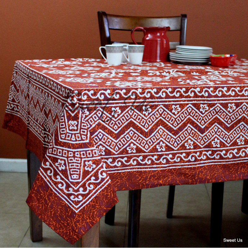 Nappe en coton 70x104, Rouille / orange