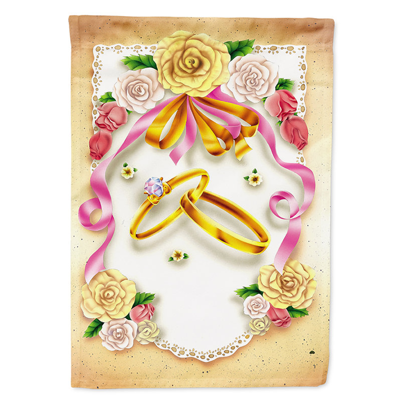 Anneaux de mariage 2 côtés en polyester 40 x 28 po drapeau maison